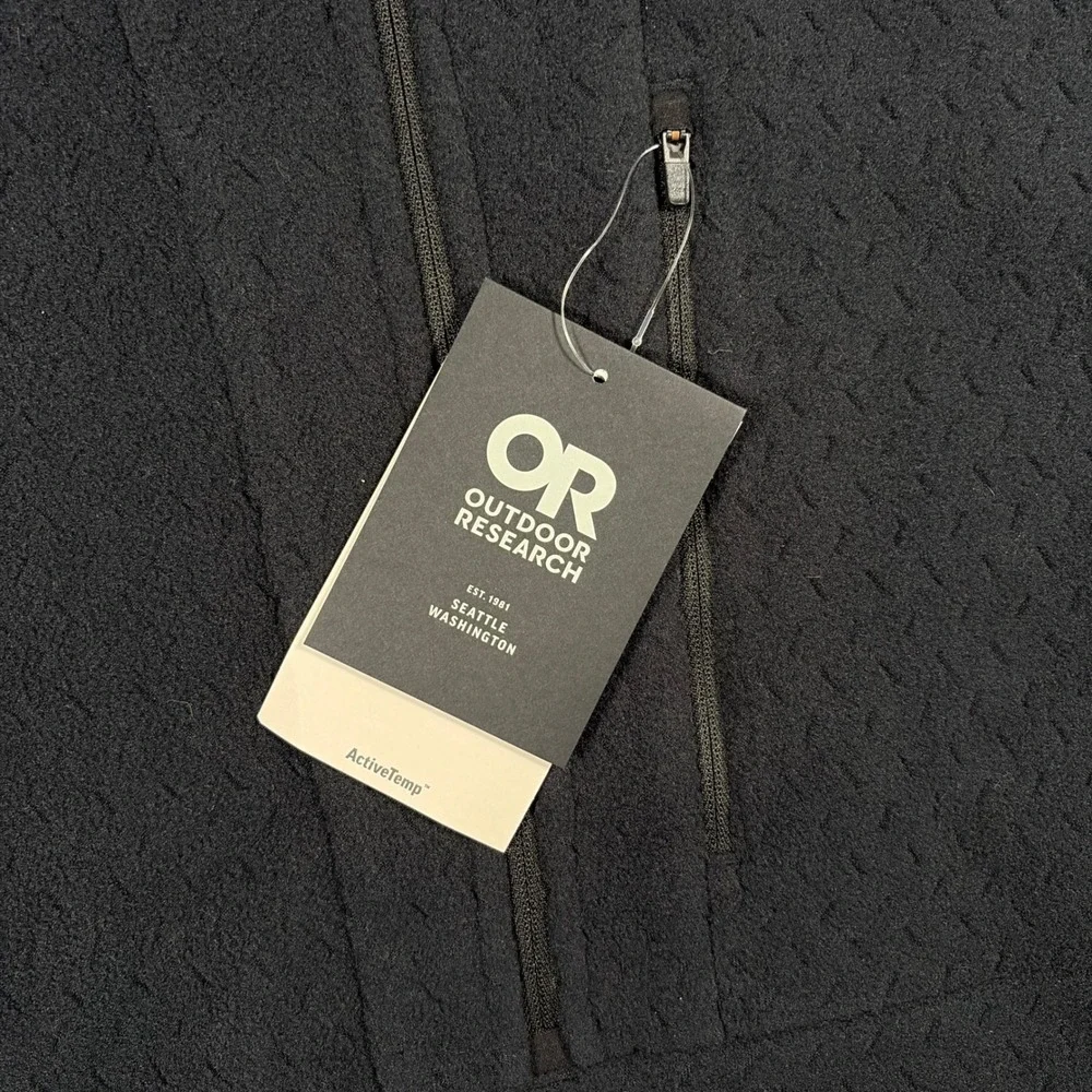 Outdoor Research Trail Mix XT Fleece Half Zip Mens 2XL Black ActiveTemp 322525